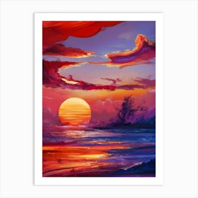 Sunset Painting 1 Art Print