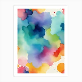 Watercolor Splatters 3 Art Print