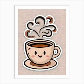 Coffee Cup Sticker Art Print