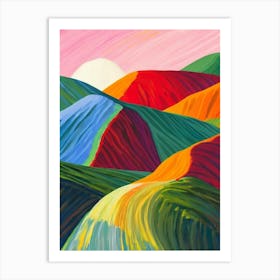 Death Valley National Park United States Of America Abstract Colourful Art Print