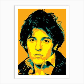 Bruce Springsteen Rock Music Singer Legend In Pop Art 3 Art Print