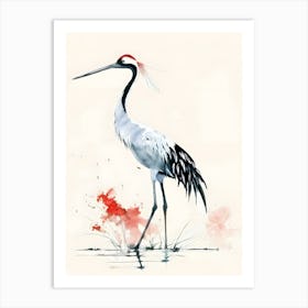 Crane Painting Art Print