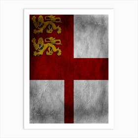 Sark Flag Texture Art Print