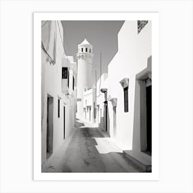 Hammamet, Tunisia, Black And White Photography 3 Art Print