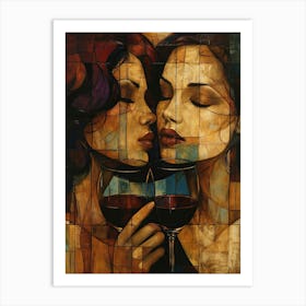 Two Women Kissing 10 Art Print