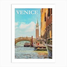 Venice Italy Travel Poster, Karen Arnold Art Print