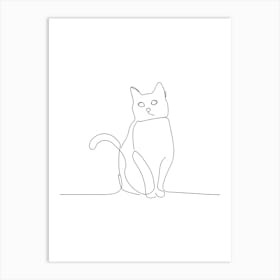 Cat Drawing Poster