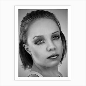 Black And White Portrait 2 Art Print