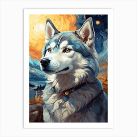 Siberian Husky Art Art Print