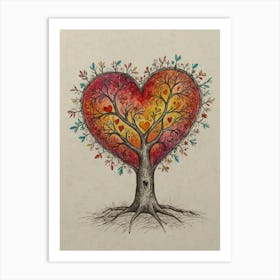 Heart Tree 10 Art Print