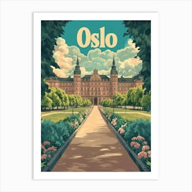 Aihrgdesign A Classic 1960s Travel Poster For Oslo 4 Art Print