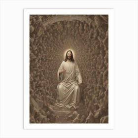 Jesus In The Throne Art Print