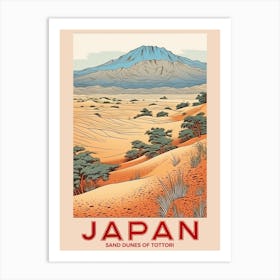 Sand Dunes Of Tottori, Visit Japan Vintage Travel Art 3 Art Print