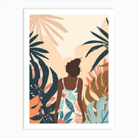 Woman In The Jungle 3 Art Print