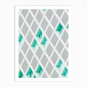 Green Squares Art Print