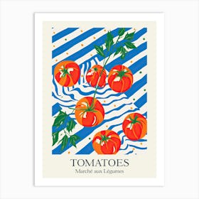 Marche Aux Legumes Tomatoes Summer Illustration 7 Art Print