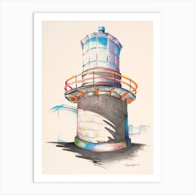 Nobbys Lighthouse Air Art Print