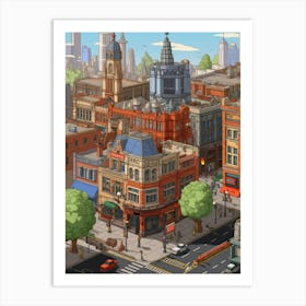 London Pixel Art 4 Art Print