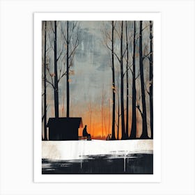 Cabin In The Woods, Hygge Art Print