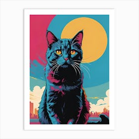 Cat In The City 2 Art Print