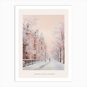 Dreamy Winter Painting Poster Windsor United Kingdom 3 Art Print