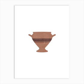 Minimal Greek Vase Bell Krater Art Print