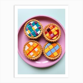 Photographic Iced Tarts On A Plate Art Print