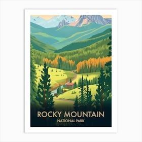 Rocky Mountain National Park Vintage Travel Poster 4 Art Print