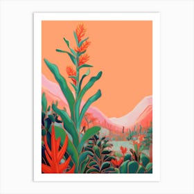 Boho Plant Painting Aloe Vera 2 Art Print