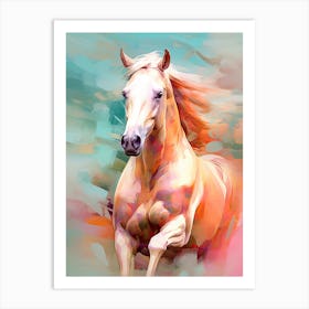 Horse Painting Impasto Art Print