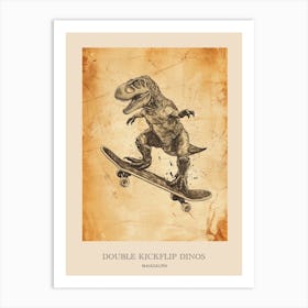 Maiasaura Vintage Dinosaur Poster 2 Poster