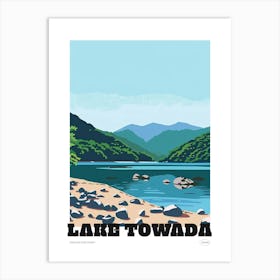 Lake Towada Japan 1 Colourful Travel Poster Art Print