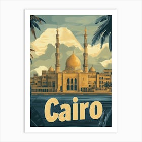 Aihrgdesign A Mid Century Modern Travel Poster For Cairo Show Dd189960 E82f 45ee 88b0 78210f50b3df 1 Art Print