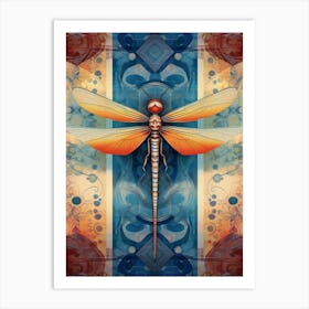 Dragonfly Geometric 2 Art Print