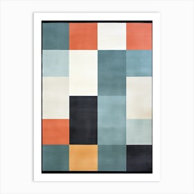 Geometric Elegance; Mid Century Modernist Shapes Art Print