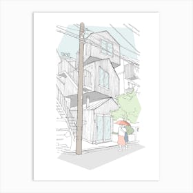 Tokyo Apartments Art Print