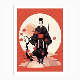 Japanese Samurai Illustration 22 Art Print