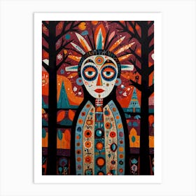 Woman In The Forest 1 Art Print