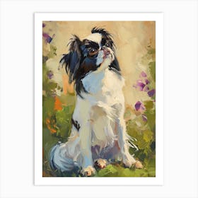 Japanese Chin Acrylic Painting 6 Art Print