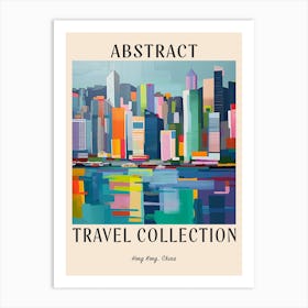 Abstract Travel Collection Poster Hong Kong China 6 Art Print