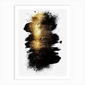 Gold Splatter Canvas Art Art Print