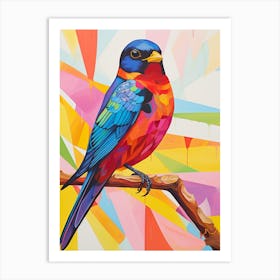 Colourful Bird Painting Barn Swallow 2 Art Print