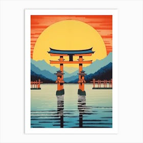 Itsukushima Shrine, Japan Vintage Travel Art 1 Art Print