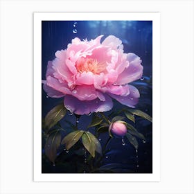 Peony Wildflower At Dawn (4) Art Print