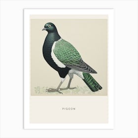 Ohara Koson Inspired Bird Painting Pigeon 1 Poster Art Print