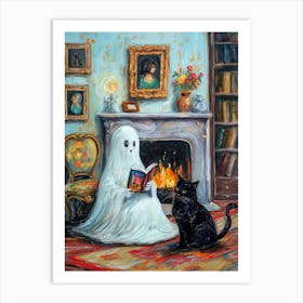 Ghost Reading A Book 11 Art Print