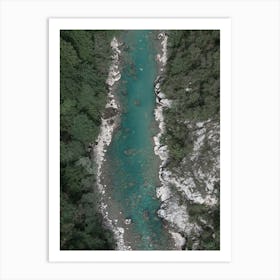 Blue Ice Water Trough Green Mountains Art Print