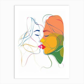 Abstract Women Faces 10 Art Print