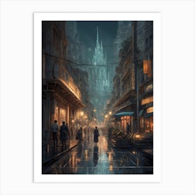 City At Night Art Print