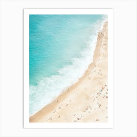 Pastel Aerial Beach Photograph Art Print